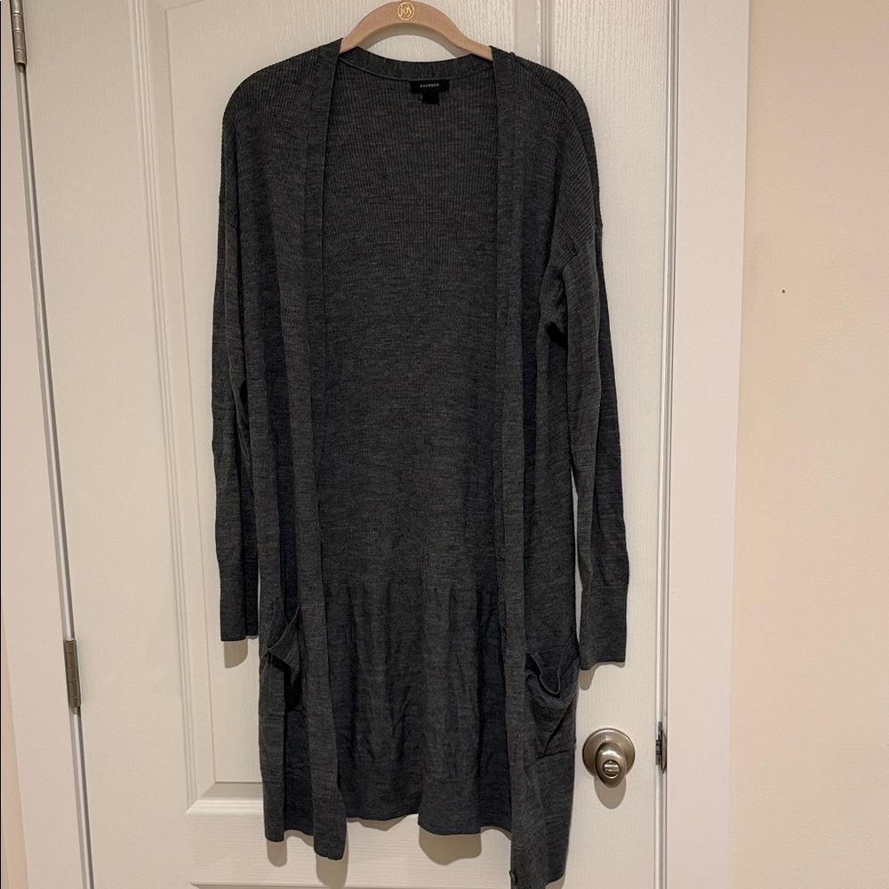 Halogen Charcoal Open Front Cardigan
